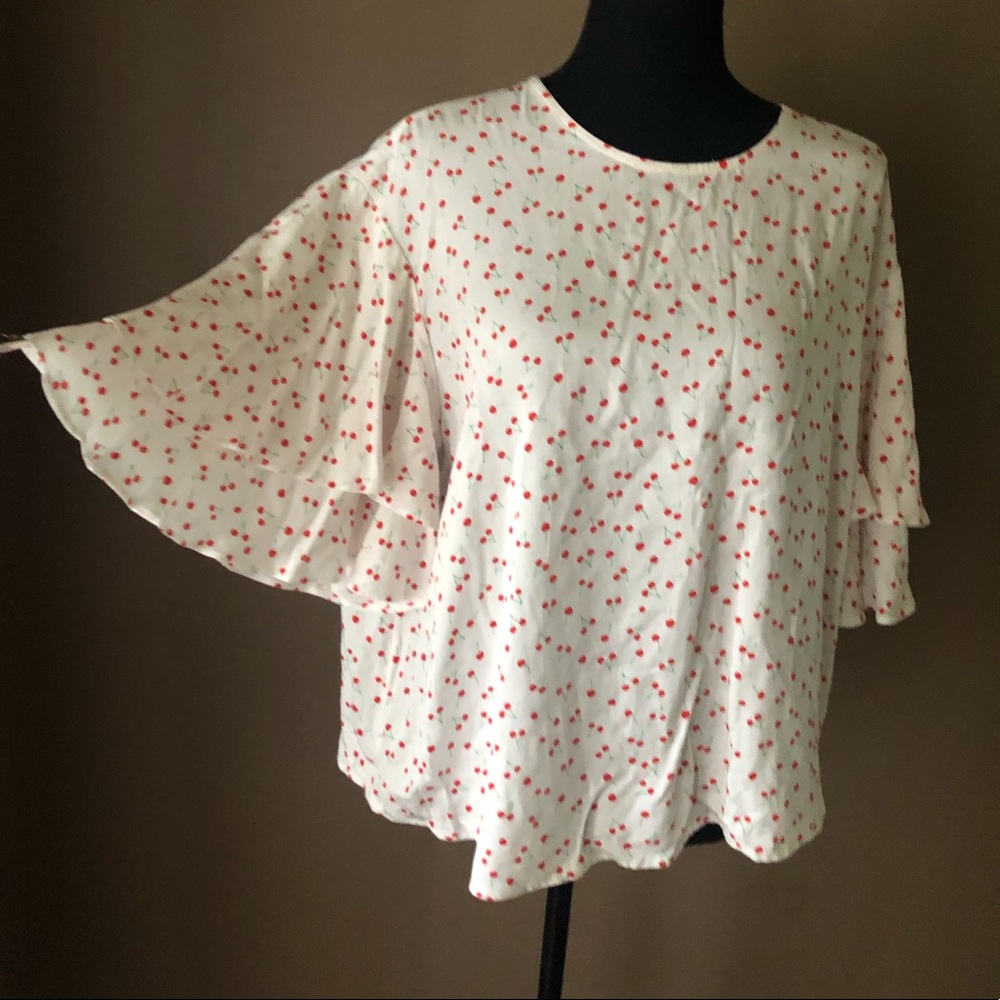 Popsugar Blouse With Flutter Layered Sleev - image 2